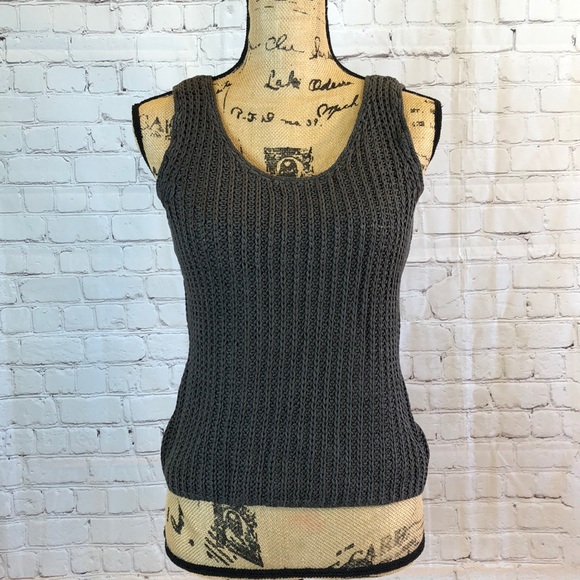 Jones New York Tops - Jones New York Graphite Knit Sleeveless Tank Top Large